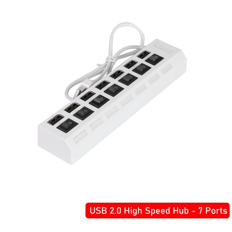 USB 2.0 Hub 4 or 7 Accessories