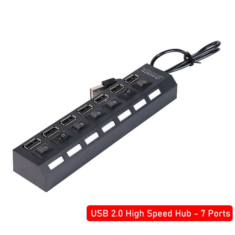 USB 2.0 Hub 4 or 7 Accessories