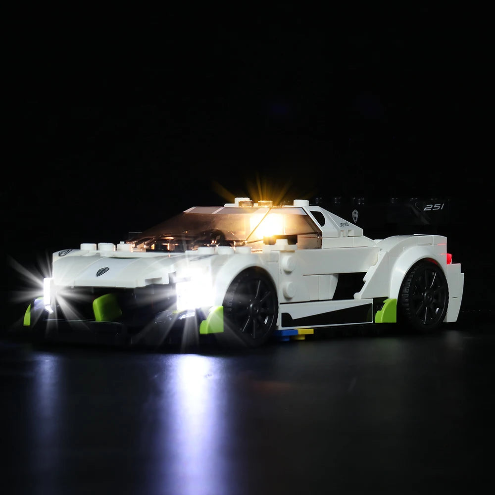 LED Light Kit for Koenigsegg Jesko 76900 - Speed Champions