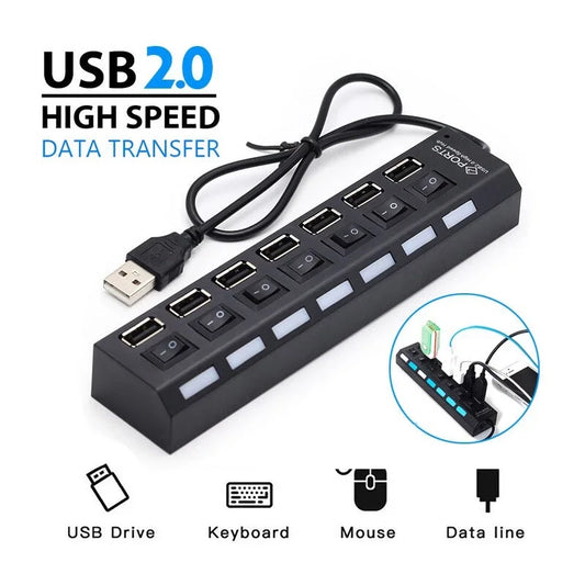 USB 2.0 Hub 4 or 7 Accessories